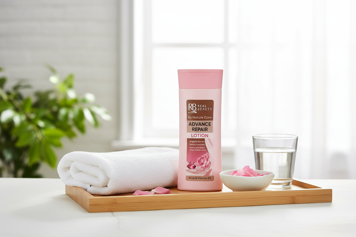 Black Rose Advance Repair Lotion in a morning skincare routine – how to choose the right body lotion