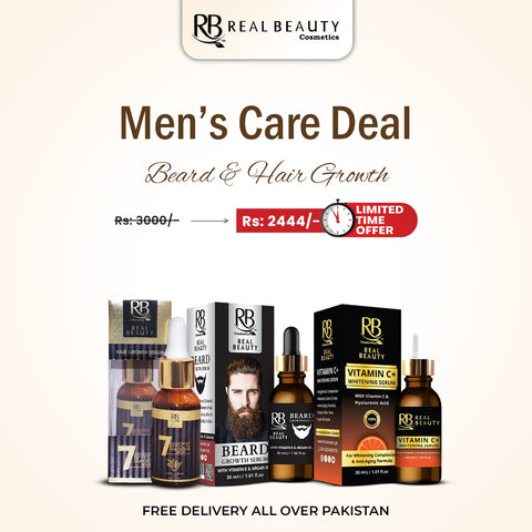 For Men’s Care - Vitamin C Whitening Face Serum, Hair Growth Serum & Beard Growth Serum | Free Delivery Pakistan