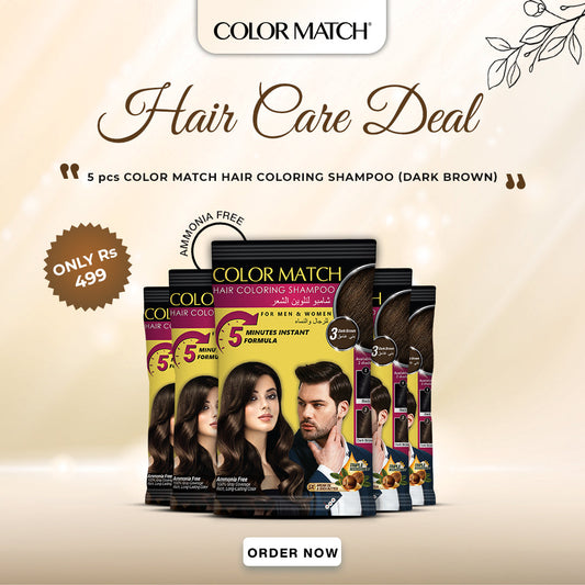 5 Pcs Color match Hair Color Shampoo - Blackrosecolorexperts