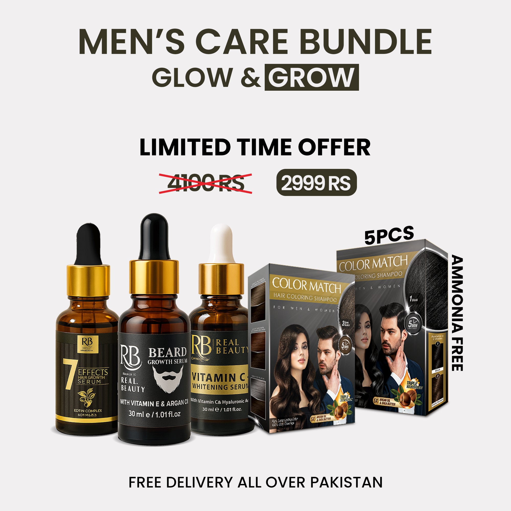 Men’s Care Bundle – Glow & Grow Kit
