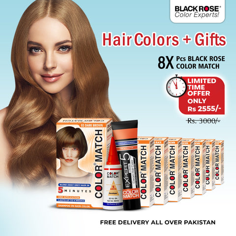 8-Piece Black Rose Color Match Set – Rs.2555/- (Worth Rs.3000/-)