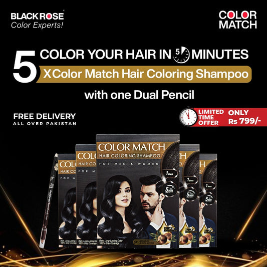 Color your Hair in 5 minute 5 X Color match ahir Coloring Shampoo